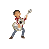 doodlesbythebunny happy music guitar coco Sticker