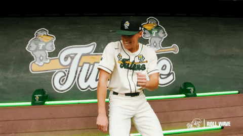 College Baseball Sanchez GIF by GreenWave