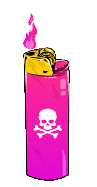 Bic Lighter Flame Sticker