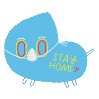 Corona Stay Home Sticker by Anke Weckmann