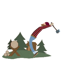 Lumberjack Logs Sticker by nwpd