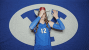 Wink Volleyball GIF by BYU Cougars