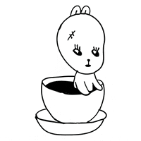 nyanndrea art illustration coffee kawaii GIF