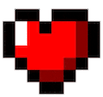 Pixel Heart Sticker by Codédex