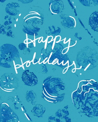 askpivot blue holiday painting happy holidays GIF