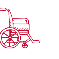 Transport Wheelchair Sticker by AGAPLESION