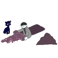Cat Bury Sticker