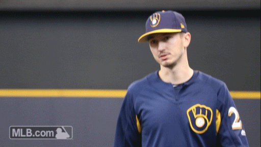 milwaukee brewers shrug GIF by MLB