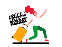 IKOT love happy girl travel Sticker