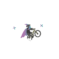 MOWISPACE magic bike mountain mountains Sticker
