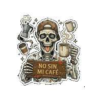 Skullcostume meme cafe skull calavera Sticker