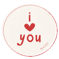 I Love You Sticker by Mauby Official