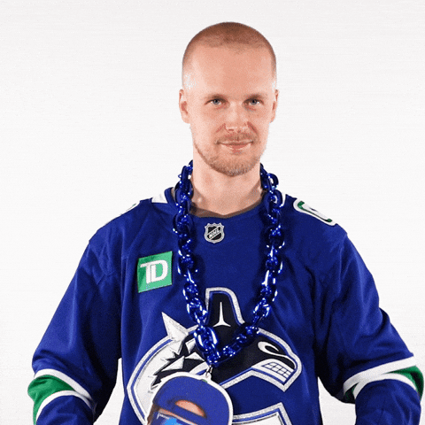 Hockey Player Celebration GIF by Vancouver Canucks