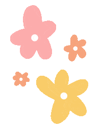 Orange Flowers Sticker