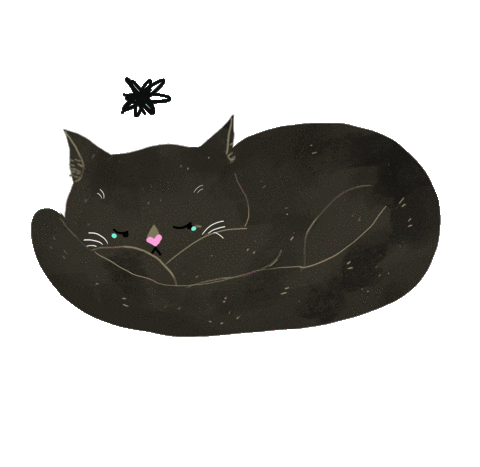 Sad Cat Sticker by Lara Paulussen