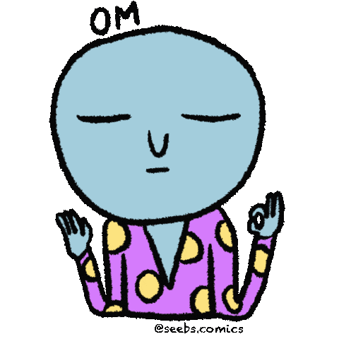 seebscomics comics meditation om monk Sticker
