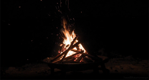 fire campfire GIF by Head Like an Orange