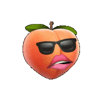 Wink Peach Sticker