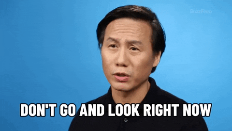 Dont Look GIF by BuzzFeed