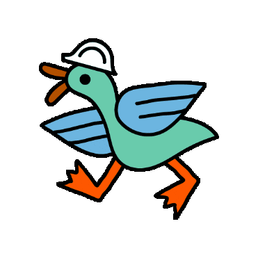 maevechocolate giphygifmaker duck construction quack Sticker