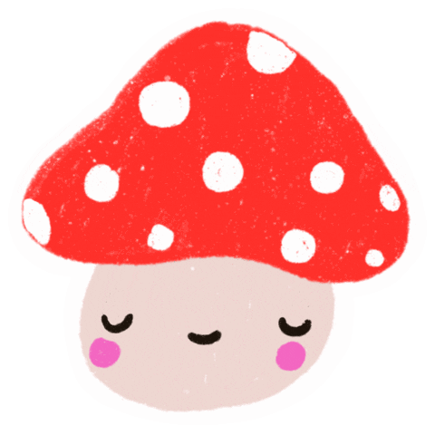 Mushroom Champignon Sticker