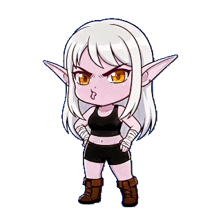 Dark Elf Chibi Sticker