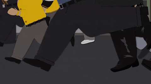 slow motion running GIF by South Park 