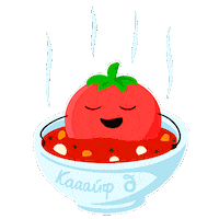 Tomato Soup Sticker by Dolina Ovoshey