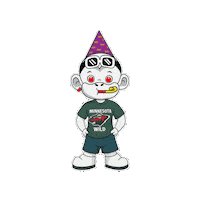 Minnesota Wild White Monkey Sticker by Zhot