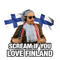 Blue And White Finland Sticker