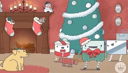 Merry Christmas Animation GIF by Hallmark Gold Crown