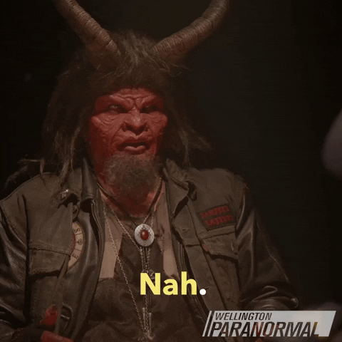 Devil No GIF by Wellington Paranormal