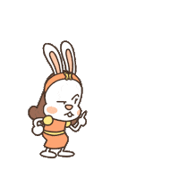 chaknums angry kawaii bunny rabbit Sticker