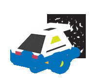 wooooongtimyiu car smoke gun graffiti Sticker