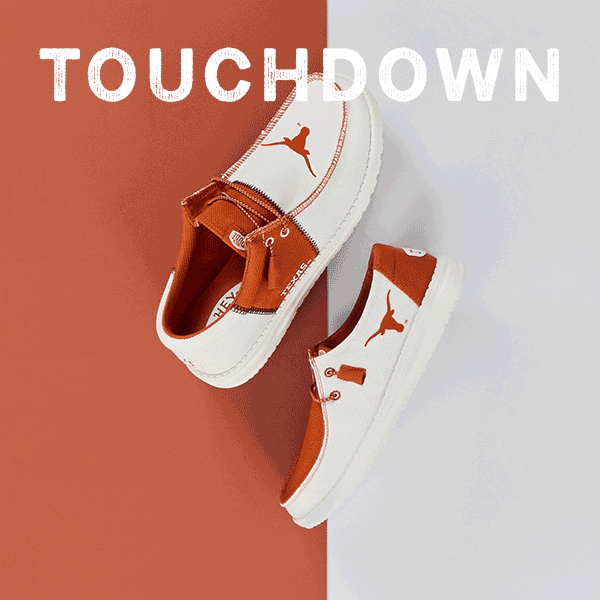 heydude_shoes giphyupload texas touchdown hookem GIF