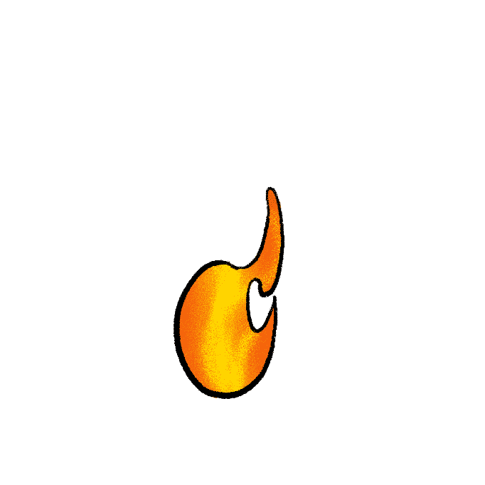 Fire Burning Sticker by Pia Graf