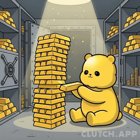 Gold Living Large GIF by Kanpai Pandas