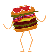 Food Burger Sticker by Stadio Restaurant Delivery