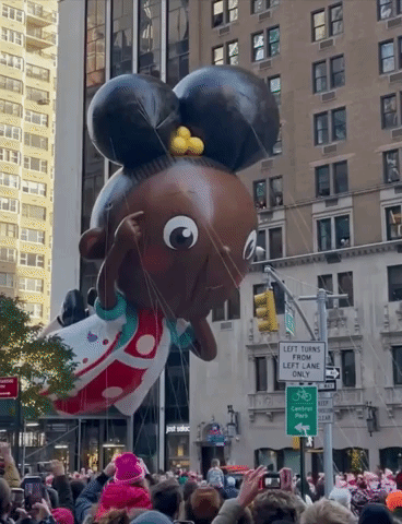 Cartoon Balloons Float Down Sixth Avenue 
