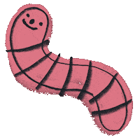 kathrynbrammall worm gardening worms kathryn Sticker
