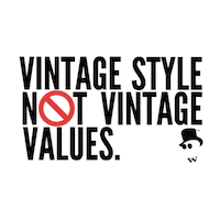 Vintage Style Not Vintage Values Sticker by Dandy Wellington