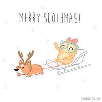 flying merry christmas GIF by SLOTHILDA