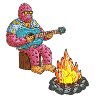 Camping Camp Fire Sticker by KathmanduGear