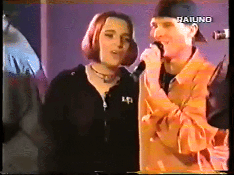 giphygifmaker 90s pop performance italy GIF