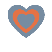 NinaMacePhotography heart blue heart orange heart nina mace Sticker