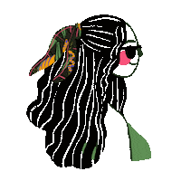 Art Girl Sticker