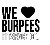 fitness we love burpees Sticker by Dance Barre by Katie Dickens