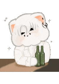 Drunk Samoyed Sticker