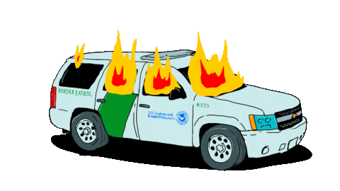 Fire Cars Sticker by deladeso