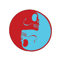Ying Yang Loop Sticker by Craniacs World